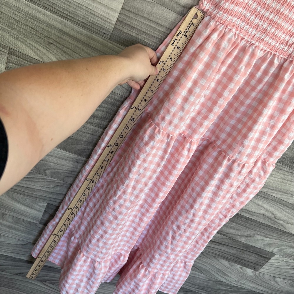 Pink Gingham Midi Dress - Picture 10 of 12